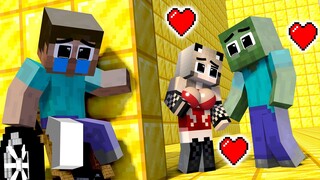 Monster School : VAMPIRE GIRL & HEROBRINE BABY LIFE - Sad Love Story - Minecraft Animation