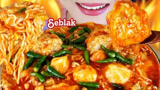 EATING SEBLAK TERPEDAS KUAH KENTAL KOCOKAN TELUR  |  EATING SOUNDS