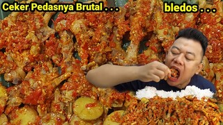 MUKBANG CEKER SUPER PEDAS TULANG LUNAK + JENGKOL  + LALAPAN MENTAH  #asmr #makan #mukbang #jengkol