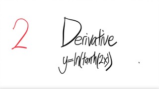 2nd way: log hyper trig derivative ln(tanh(2x))