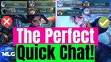 The Perfect QUICK CHAT SETUP! Mobile Legends #shorts