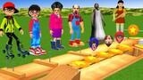 Scary Teacher 3D vs Squid Game Wooden Shoes Running Honeycomb Candy Level Max 5 Times Challenge