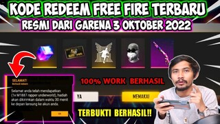 KODE REDEEM FREE FIRE TERBARU 3 OKTOBER 2022 HARI INI