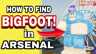 FULL GUIDE HOW TO GET AND FIND "BIGFOOT" SKIN & BADGE in ARSENAL | ROBLOX