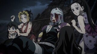 Tengen Uzui getting annoyed by his wives.       Demon Slayer: Kimetsu no Yaiba