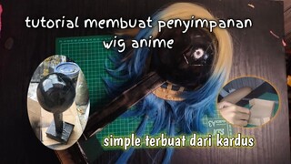 TUTORIAL CARA MEMBUAT PENYIMPANAN WIG DARI KARDUS MUDAH DAN SIMPLE AGAR WIG TIDAK KUSUT