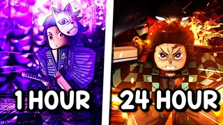 I Spent 24 Hours as TANJIRO in this Roblox Demon Slayer game...