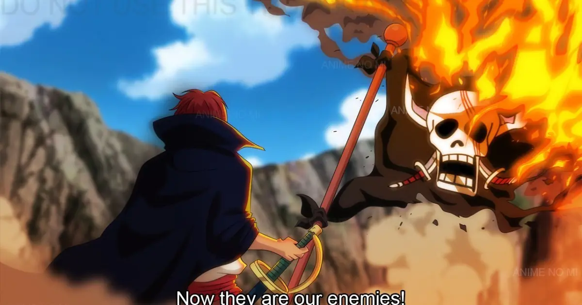Shanks Reaction To Bartolomeo Burning His Flag For The Straw Hats One Piece Bilibili