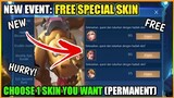 CLAIM FREE SPECIAL SKINS NEW EVENT IN MOBILE LEGENDS 2021