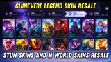 STUN SKINS , M-WORLD SKINS AND GUINEVERE LEGEND SKIN RESALE RELEASE DATE || MLBB UPCOMING EVENT