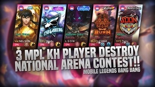 3 MPL KH PLAYER DESTROY RANDOM PLAYER IN NATIONAL ARENA CONTEST MOBILE LEGENDS BANG BANG!!