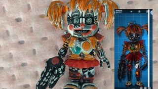 Self-modified fnaf abandoned baby McFarlane building blocks