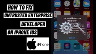 How To Fix "Untrusted Enterprise Developer" On iPhone iOS 2022 Tutorial