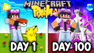 I Survived 100 DAYS in Pixelmon Minecraft!