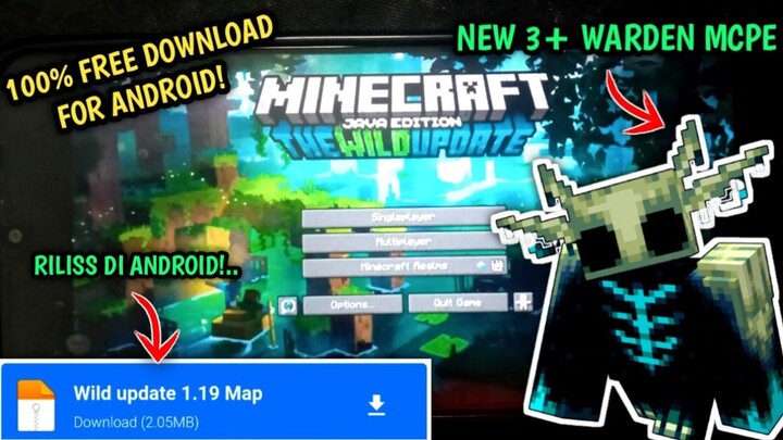 GRATIS😲! CARA DOWNLOAD MINECRAFT PE 1.19 TERBARU | ADA WARDEN CUY😱❗ FOR MINECRAFT PE 1.18+ FREE..