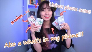 WHAT'S IN MY PHONE và unbox được mấy chiếc ốp siêu yêu!!!!