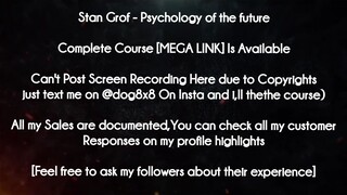 Stan Grof course - Psychology of the future download