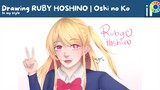 Drawing RUBY HOSHINO from OSHI NO KO in my style | SpeedPaint | Fanart | ルビ星の | 押しの子