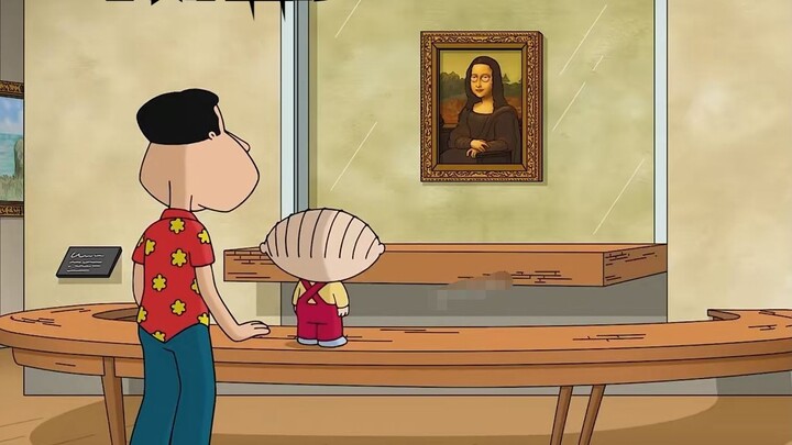 Mona Lisa kept staring at Jiaozi, even following him to the toilet