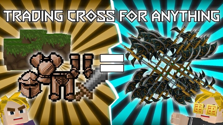 TRADING CROSS FOR ANYTHING IN SKYBLOCK || BLOCKMAN GO