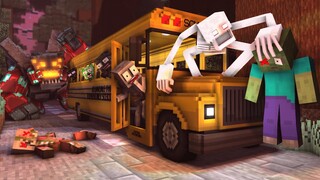 Monster School : HORROR COUNTRY ROAD - SCARY CHALLENGE - Minecraft Animation