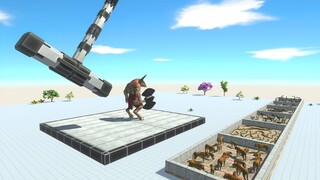 Kicked into a Cage With a Giant Hammer - Animal Revolt Battle Simulator