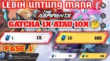 Fase Pertama Aspirant Lebih Untung Mana Gatcha 1X Atau 10X⁉️ - Mobile Legends