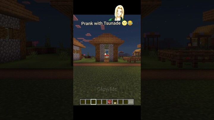 Minecraft: Prank With Tsunade 🌝 #minecraft #naruto #tsunade #shorts