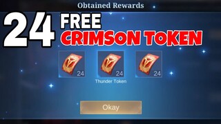 GET 24 FREE CRIMSON TOKEN | CRIMSON CHARM FREE DRAW EVENT + FREE TOKEN - MLBB