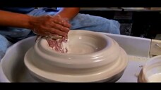 How to Make Pottery Bowls - Opening Clay to Make Large Pottery Bowls