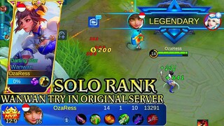 Wanwan Try In Original Server Solo Rank - Mobile Legends Bang Bang