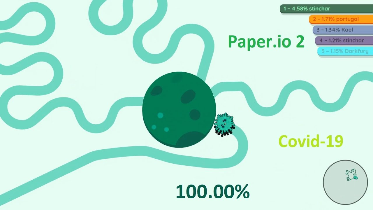 Paper.io 2 World Record Map Control: 100.00% 