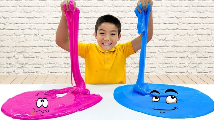 Eric's Slime Experiment! Learning To Help Friends Jannie & Dax