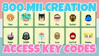 Best 800+ Mii Character Creation Access Key Codes In Miitopia (Nintendo Switch)