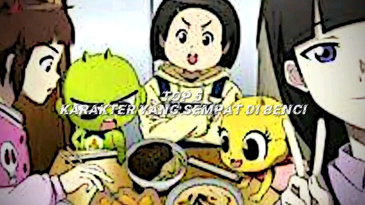 Top 5 karakter yang pernah di benci