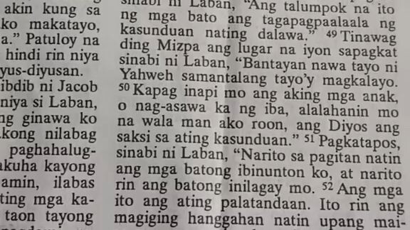 Pang Araw Araw na Talata.                        Genesis 31:50-55