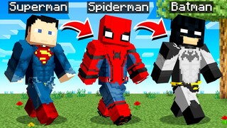 Minecraft But You Shapeshift to a Superhero Every Minute...