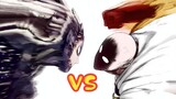 Monster Transformed into a Hungry Wolf VS Saitama, But Not the Billion Fist Version
