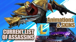 ALL ASSASSINS CHAMPIONS and SKINS AVAILABLE | League of Legends: Wild Rift