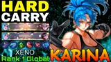 2x MANIAC Karina Hard Carry Mode - Top 1 Global Karina by XENO - Mobile Legends