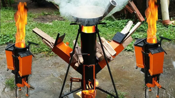 Diy Stove using scrap metal, how to make it?!, WELDING PROJECTS