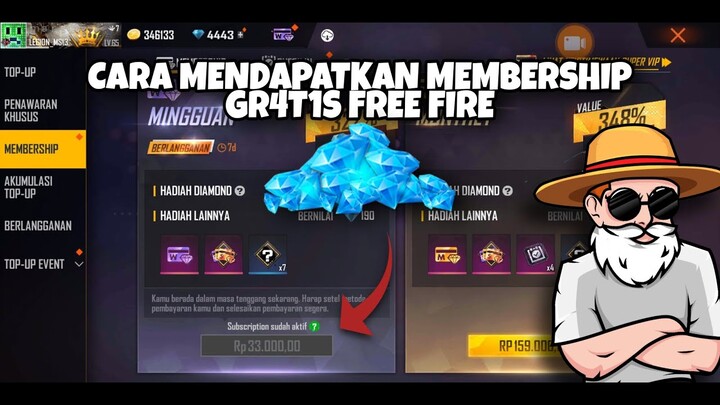 Cara Mendapatkan Membersh1p Di4m0nd Free Fire Gr4t1s
