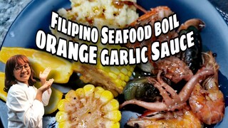 FILIPINO SEAFOOD BOIL | ORANGE GARLIC SAUCE