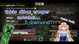 Habis di bom Creeper, terbitlah... Diamond?!! #Vcreators #minecraft