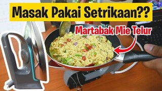 Masak Martabak Mie Telur dan Pete Pakai SETRIKA PAKAIAN! | Masak Pakai Setrika |  Indomie Seleraku