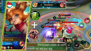 JOY PAKE KOMBO BUILD INI OP BANGET KALIAN WAJIB COBA! AGRESIF GAMEPLAY TOP GLOBAL JOY -MLBB