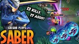 AUTO DELETE!! TILTED EARLY GAME COMEBACK!! SABER BEST BUILD 2022! BUILD TOP 1 GLOBAL SABER - MLBB