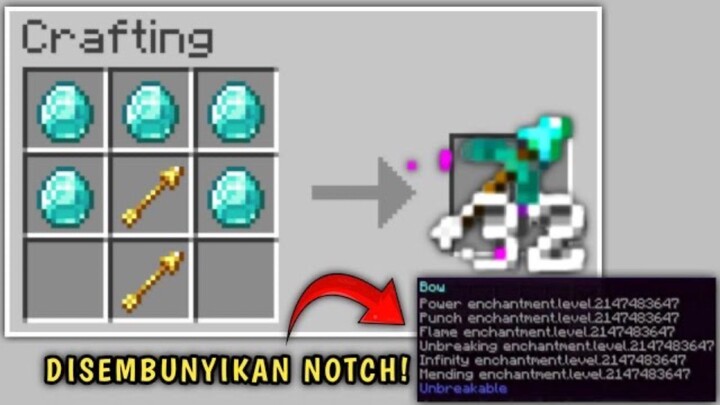 WAJIB COBA‼️Cara Membuat Bow Legendaris Yang Sangat OVERPOWER Di MINECRAFT!