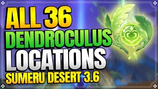 All 36 Dendroculus Locations in Sumeru Desert 3.6 | In Depth Follow Along |【Genshin Impact 3.6】