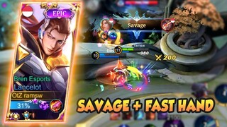 SAVAGE + FAST HAND LANCELOT, LANCELOT VS PAQUITO - LANCELOT FASTHAND GAMEPLAY #352